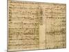 Pages from Score of the 'The Art of the Fugue', 1740S-Johann Sebastian Bach-Mounted Giclee Print