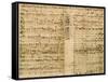 Pages from Score of the 'The Art of the Fugue', 1740S-Johann Sebastian Bach-Framed Stretched Canvas