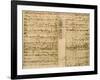 Pages from Score of the 'The Art of the Fugue', 1740S-Johann Sebastian Bach-Framed Giclee Print