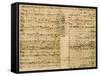 Pages from Score of the 'The Art of the Fugue', 1740S-Johann Sebastian Bach-Framed Stretched Canvas