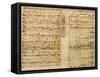 Pages from Score of the 'The Art of the Fugue', 1740S-Johann Sebastian Bach-Framed Stretched Canvas