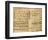 Pages from Score of the 'The Art of the Fugue', 1740S-Johann Sebastian Bach-Framed Giclee Print