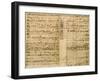 Pages from Score of the 'The Art of the Fugue', 1740S-Johann Sebastian Bach-Framed Giclee Print