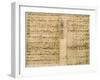 Pages from Score of the 'The Art of the Fugue', 1740S-Johann Sebastian Bach-Framed Giclee Print