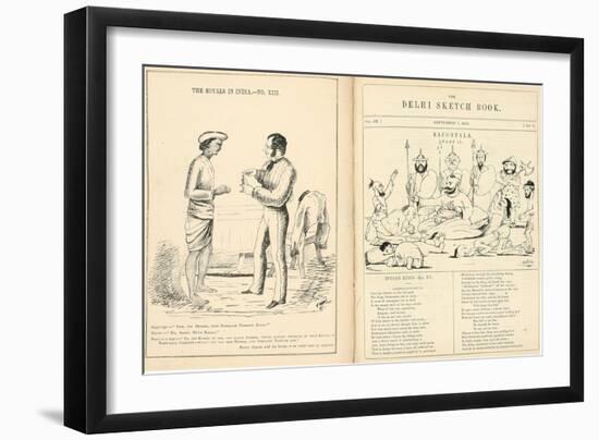 Pages from the Delhi Sketchbook, 1850-54-null-Framed Giclee Print