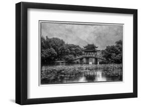 Pagoda Along the Waterfront West Lake, Hangzhou-Darrell Gulin-Framed Photographic Print