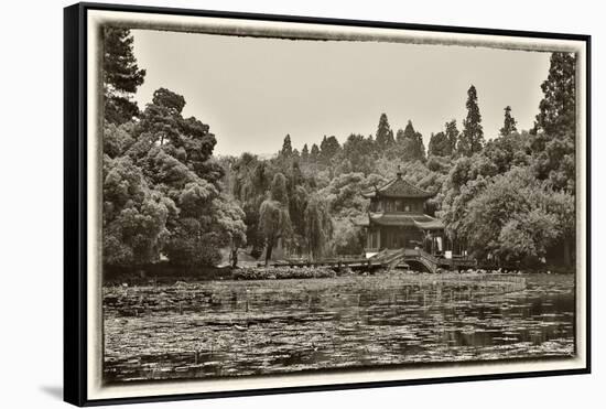 Pagoda Along the Waterfront West Lake, Hangzhou-Darrell Gulin-Framed Stretched Canvas