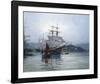 Pagoda Anchorage II-Montague Dawson-Framed Premium Giclee Print