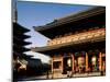 Pagoda and Gate of Sensoji Temple, Asakusa, Tokyo, Japan-null-Mounted Photographic Print