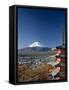 Pagoda and Mount Fuji, Honshu, Japan-null-Framed Stretched Canvas