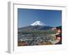 Pagoda and Mount Fuji, Honshu, Japan-null-Framed Premium Photographic Print