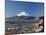 Pagoda and Mount Fuji, Honshu, Japan-null-Mounted Premium Photographic Print