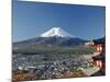 Pagoda and Mount Fuji, Honshu, Japan-null-Mounted Photographic Print