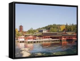 Pagoda and Shrine Buildings, Itsukushima Shrine, UNESCO World Heritage Site, Miyajima Island, Japan-Christian Kober-Framed Stretched Canvas