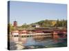 Pagoda and Shrine Buildings, Itsukushima Shrine, UNESCO World Heritage Site, Miyajima Island, Japan-Christian Kober-Stretched Canvas