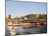 Pagoda and Shrine Buildings, Itsukushima Shrine, UNESCO World Heritage Site, Miyajima Island, Japan-Christian Kober-Mounted Photographic Print