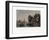 Pagoda and Village, on the Canal Near Canton, China, C1840-WH Capone-Framed Giclee Print