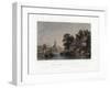 Pagoda and Village, on the Canal Near Canton, China, C1840-WH Capone-Framed Giclee Print