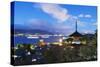 Pagoda at Itsukushima Jinja Shinto Shrine, Miyajima Island, Hiroshima Prefecture-Christian Kober-Stretched Canvas