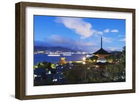 Pagoda at Itsukushima Jinja Shinto Shrine, Miyajima Island, Hiroshima Prefecture-Christian Kober-Framed Photographic Print