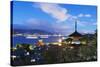 Pagoda at Itsukushima Jinja Shinto Shrine, Miyajima Island, Hiroshima Prefecture-Christian Kober-Stretched Canvas