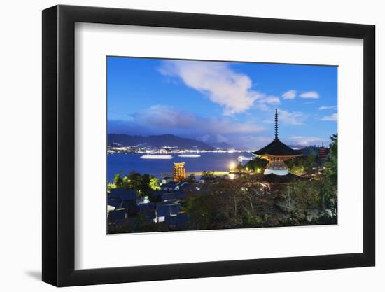 Pagoda at Itsukushima Jinja Shinto Shrine, Miyajima Island, Hiroshima Prefecture-Christian Kober-Framed Photographic Print