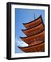 Pagoda at Itsukushima Jinja Shrine-Rudy Sulgan-Framed Photographic Print