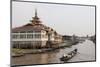 Pagoda at Side of Nan Chaung Canal, Lake Inle, Nyaungshwe (Nyaung Shwe)-Stephen Studd-Mounted Photographic Print