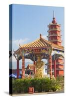 Pagoda at Ten Thousand Buddhas Monastery, Shatin, New Territories, Hong Kong, China, Asia-Ian Trower-Stretched Canvas