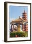 Pagoda at Ten Thousand Buddhas Monastery, Shatin, New Territories, Hong Kong, China, Asia-Ian Trower-Framed Photographic Print