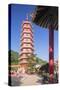 Pagoda at Ten Thousand Buddhas Monastery, Shatin, New Territories, Hong Kong, China, Asia-Ian Trower-Stretched Canvas