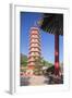 Pagoda at Ten Thousand Buddhas Monastery, Shatin, New Territories, Hong Kong, China, Asia-Ian Trower-Framed Photographic Print