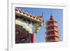 Pagoda at Ten Thousand Buddhas Monastery, Shatin, New Territories, Hong Kong, China, Asia-Ian Trower-Framed Photographic Print