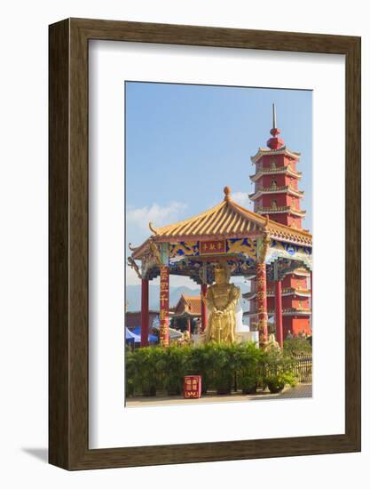 Pagoda at Ten Thousand Buddhas Monastery, Shatin, New Territories, Hong Kong, China, Asia-Ian Trower-Framed Photographic Print