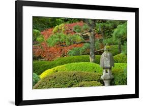 Pagoda, autumn landscape, Portland Japanese Garden, Portland, Oregon, USA-Michel Hersen-Framed Photographic Print