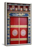 Pagoda door, Temple of the Thousand Buddhas, Dashang Kagyu Ling congregation, La Boulaye-Godong-Framed Photographic Print