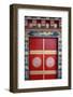 Pagoda door, Temple of the Thousand Buddhas, Dashang Kagyu Ling congregation, La Boulaye-Godong-Framed Photographic Print