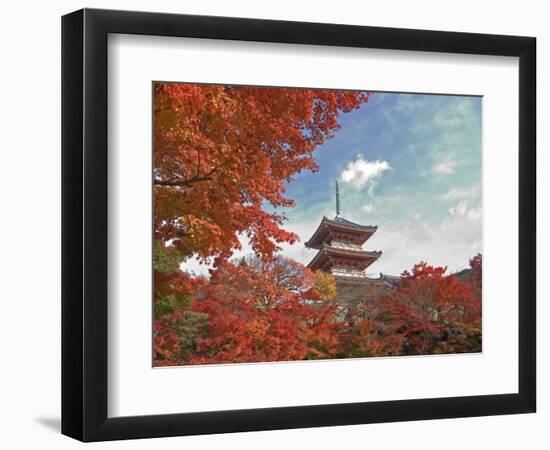 Pagoda in Autumn Color, Kyoto, Japan-Shin Terada-Framed Photographic Print