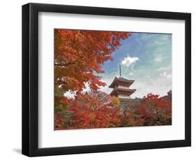 Pagoda in Autumn Color, Kyoto, Japan-Shin Terada-Framed Photographic Print