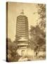 Pagoda in China-John Thomson-Stretched Canvas