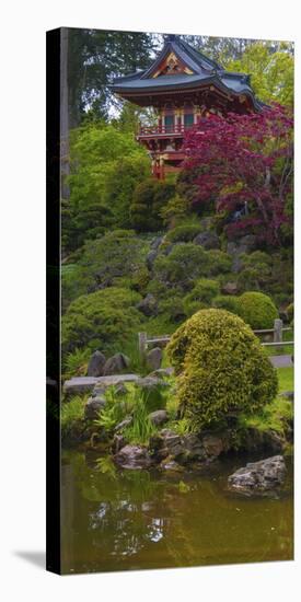 Pagoda in Japanese Tea Garden, San Francisco, California, USA-Anna Miller-Stretched Canvas