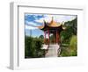 Pagoda in Kunming Garden, Pukekura Park, New Plymouth, Taranaki, North Island, New Zealand-David Wall-Framed Photographic Print