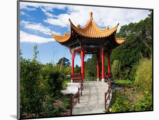 Pagoda in Kunming Garden, Pukekura Park, New Plymouth, Taranaki, North Island, New Zealand-David Wall-Mounted Photographic Print