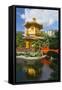 Pagoda in Nan Lian Garden at Chi Lin Nunnery, Diamond Hill, Kowloon, Hong Kong, China, Asia-Ian Trower-Framed Stretched Canvas