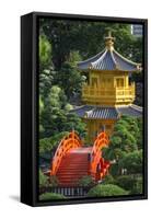 Pagoda in Nan Lian Garden at Chi Lin Nunnery, Diamond Hill, Kowloon, Hong Kong-Ian Trower-Framed Stretched Canvas