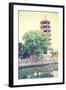 Pagoda in Shanghai, China. Instagram Style Filtred Image-Zoom-zoom-Framed Photographic Print