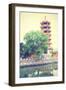 Pagoda in Shanghai, China. Instagram Style Filtred Image-Zoom-zoom-Framed Photographic Print