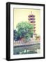 Pagoda in Shanghai, China. Instagram Style Filtred Image-Zoom-zoom-Framed Photographic Print