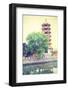 Pagoda in Shanghai, China. Instagram Style Filtred Image-Zoom-zoom-Framed Photographic Print