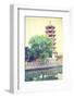 Pagoda in Shanghai, China. Instagram Style Filtred Image-Zoom-zoom-Framed Photographic Print